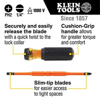 Foto 2 | Foto 2 | Destornillador Klein Tools 32293 Con Aislamiento 2 En 1 Con Hoja Abatible - Venta Internacional.