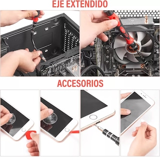 Foto 3 | Foto 3 | Kit Destornillador Eo Safe Imports Esi-6705-1 Rojo 122 Piezas