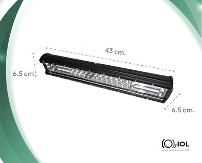 Foto 3 | Foto 3 | Barra Led Triple Faro Recta 17 Pulgadas IOL LBLD 039 color Negro