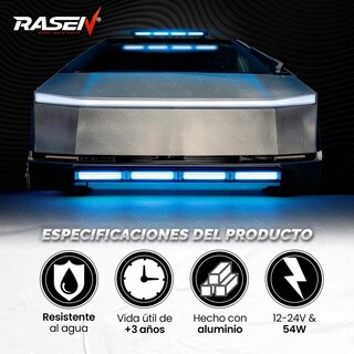 Foto 3 | Foto 3 | Barra Torreta Estrobo Rasen Leds Con Base Magnética 65cm