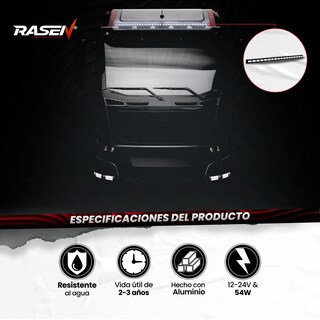 Foto 4 | Foto 4 | Barra Led Para Auto Rasen Multifuncional Luz Blanca Y Amarilla 12 Celdas 36 Led Ángulo De 360° 200m