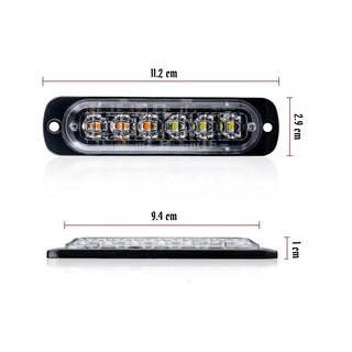 Foto 3 | Foto 3 | Par Faro Led Patrulla Escolta Barra Lateral Estrobo Moto Auto Eo Safe Imports Esi-17971 Azul/blanco