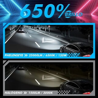 Foto 2 | Foto 2 | Kit De Faros Led Conector H13 150w Csp 25000lm Eo Safe Imports Esi-20905 Negro