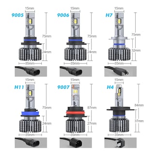 Foto 4 | Foto 4 | Kit De Faros Led Conector H13 150w Csp 25000lm Eo Safe Imports Esi-20905 Negro