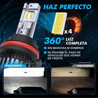 Foto 2 | Foto 2 | Kit De Faros Led Conector 9007 150w Csp 25000lm Eo Safe Imports Esi-20908 Rojo