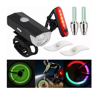 Foto 2 | Foto 2 | Luz Para Bicicleta Accesorios Usb Recargable Delantera Y Trasera 6 Pzs Belug