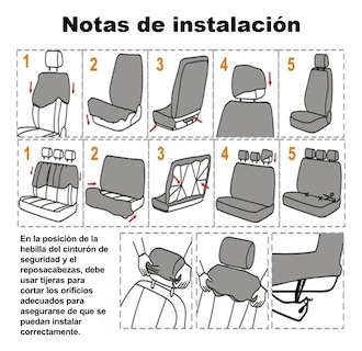 Foto 3 | Foto 3 | Fundas De Asiento Universales Comfort Car Covers 9 Piezas Azul ''
