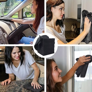 Foto 4 | Foto 4 | 12pzs Toallas Microfibras Auto Trapos Superfina Para Limpiar Eo Safe Imports Esi-13935-1 Negro