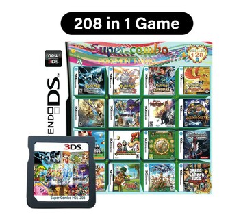 Foto 2 | Foto 2 | Nintendo Ds Lite con Cartucho con 208 Videojuegos Gris