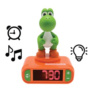 Foto 2 | Foto 2 | Reloj Despertador Con Luz Nocturna Lexibook Super Mario Yoshi Color Rojo Y Verde - Venta Internacional.