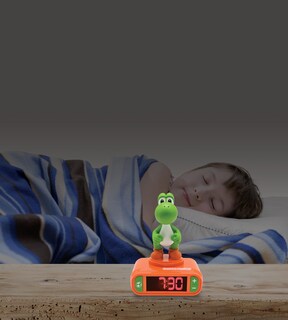 Foto 4 | Foto 4 | Reloj Despertador Con Luz Nocturna Lexibook Super Mario Yoshi Color Rojo Y Verde - Venta Internacional.
