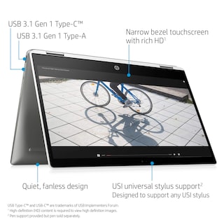 Foto 3 | Foto 3 | Portátil Hp Chromebook X360 Con Pantalla Táctil Hd De 14 Pulgadas, 4 Gb De Ram, 32 Gb - Venta Internacional.