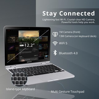 Foto 3 | Foto 3 | Ordenador Portátil Samsung Plus V2 2 En 1 De 12,2 Pulgadas Intel Celeron De 4 Gb/64 Gb - Venta Internacional.