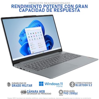 Foto 3 | Foto 3 | Laptop Lenovo Ideapad Slim 3 Intel Core I5 12450h 8gb Ram 512gb Ssd 15.6'' Windows 11 Home Teclado En Español Reacondicionado