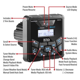 Foto 3 | Foto 3 | Receptor Marine Gauge Boss Audio Systems Mgr450b Bluetooth - Venta Internacional.