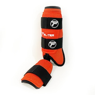 Foto 1 | Foto 1 | Espinillera Velcro Micro. Protector De Bateo - Naranja/negro Unitalla
