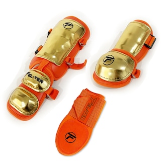 Foto 1 | Foto 1 | Kit 3 Pz Protecciones Bateo Broche + Slidding Glove - Dorado/naranja