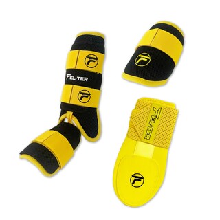 Foto 1 | Foto 1 | Kit de Protecciones de Bateo Velcro + Guante deslizante - 3 Piezas Amarillo/Negro