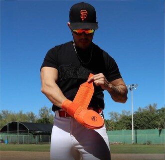 Foto 6 | Foto 6 | Kit de Protecciones de Bateo de 3 Piezas con Guante deslizante - Naranja/Negro