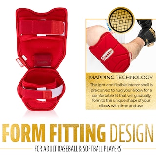 Foto 5 | Foto 5 | Protector De Codo Franklin Sports Prt Series Para Adultos, Béisbol Rojo - Venta Internacional.