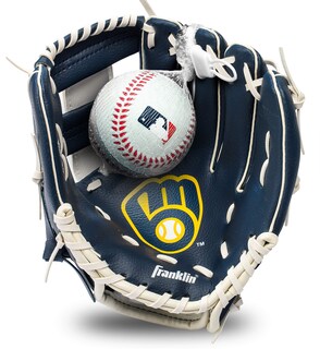 Foto 1 | Foto 1 | Set De Guantes Y Pelota Teeball Franklin Sports Mlb 9.5 Milwaukee - Venta Internacional.
