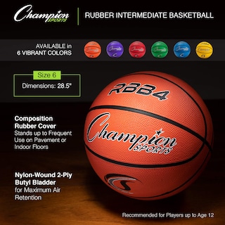 Foto 3 | Foto 3 | Basketball Champion Sports, Goma Intermedia, Talla 6, Azul - Venta Internacional.
