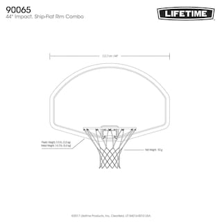 Foto 4 | Foto 4 | Tablero Y Aro De Basquetbol Lifetime (impact De 44 Pulgadas)