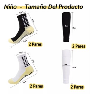 Foto 3 | Foto 3 | Set 4 Par Calcetin Y 4 Par Media Fútbol Antideslizantes Niños Eo Safe Imports Esi-15330 Multicolor