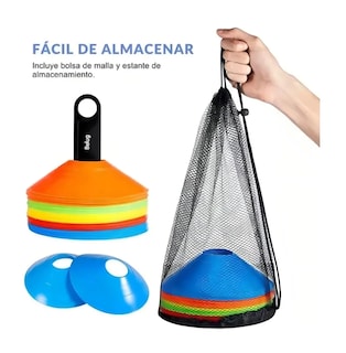 Foto 4 | Foto 4 | Pack 50 Conos Entrenamiento Futbol Agilidad + Porta Platos Multicolor