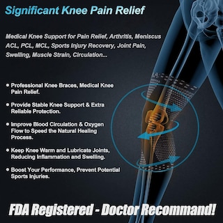 Foto 3 | Foto 3 | Rodillera Neenca Para Aliviar El Dolor De Rodilla Con Estabilizadores Y Almohadilla - Venta Internacional.