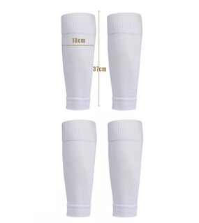 Foto 3 | Foto 3 | Calcetines Antideslizantes Con Espinilleras Para Fútbol Tamaños Universales Blanco 6 piezas