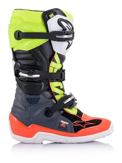 Foto 4 | Foto 4 | Bota Alpinestars Youth Tech 7s Motocross Gris Oscuro/rojo/amarillo - Venta Internacional.