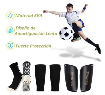 Foto 2 | Foto 2 | Xtellar Set De Fútbol Para Niños: Espinilleras Protectoras Calcetines Antideslizantes Y Cojín Eva Premium