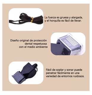 Foto 4 | Foto 4 | Silbato Clasico Profesional 12 Pcs Negro