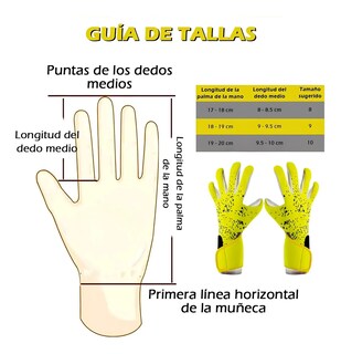Foto 2 | Foto 2 | Guantes de Portero Profesionales con Agarre Antideslizante Talla 9