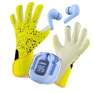 Foto 1 | Foto 1 | Kit Deportivo Profesional Guantes de Portero Talla 9 Palma Látex Antideslizante + Audífonos Inalámbricos Z9 Bluetooth