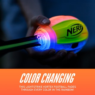 Foto 2 | Foto 2 | Foam Football Nerf Lightstrike Vortex Con Led Que Cambia De Color - Venta Internacional.