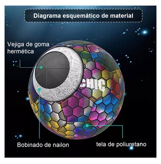 Foto 5 | Foto 5 | Balón De Fútbol Lab.g Holográfico Reflectante Brillante No.5 Niños