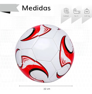 Foto 4 | Foto 4 | Balon Futbol Soccer Belug No. 5 Laminado Color Rojo Y Blanco