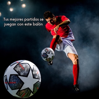 Foto 7 | Foto 7 | Balón de Fútbol Gris #5 Profesional PU Champions – Termosellado y Resistente