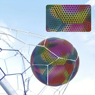 Foto 7 | Foto 7 | Balón de Fútbol Soccer No.5 Holográfico Reflejante Termosellado de TPU para Juegos Nocturnos y Colección
