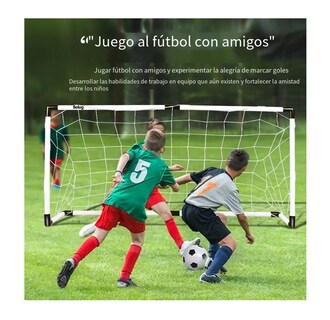 Foto 3 | Foto 3 | Portería De Futbol Para Infantil Con El Fútbol 95x48x70cm Blanca