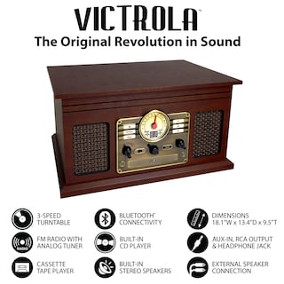Foto 3 | Foto 3 | Tocadiscos Bluetooth Victrola Nostalgic 6 En 1 Espresso - Venta Internacional.