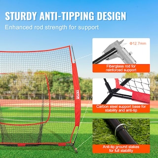 Foto 3 | Foto 3 | Red De Entrenamiento De Béisbol Y Sóftbol Vevor De 2,1 X 2,1 M Con Bolsa De Transporte - Venta Internacional.