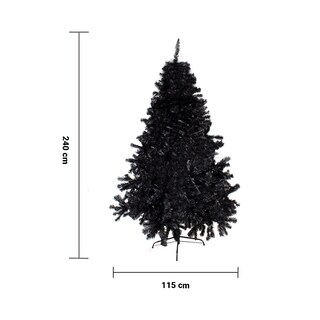 Foto 3 | Foto 3 | Árbol de Navidad Pino Ramas Montables color Negro Altura 2.40 M Importadora La Merced Artificial Plástico Resistente