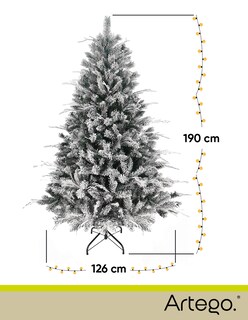 Foto 5 | Foto 5 | Árbol de Navidad Nevado Artego Norway Spruce color Verde 190 CM con Ramas Secas
