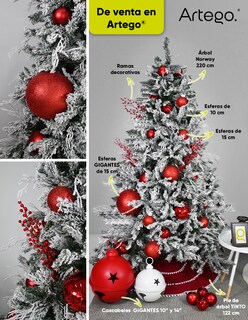 Foto 6 | Foto 6 | Árbol de Navidad Nevado Artego Norway Spruce color Verde 190 CM con Ramas Secas