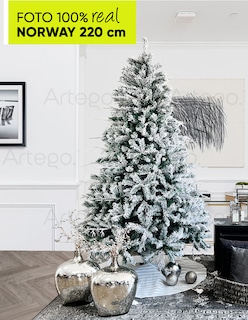 Foto 2 | Foto 2 | Árbol de Navidad Nevado Artego Norway Spruce color Verde 220 CM con Ramas Secas