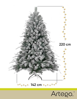 Foto 5 | Foto 5 | Árbol de Navidad Nevado Artego Norway Spruce color Verde 220 CM con Ramas Secas