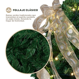 Foto 2 | Foto 2 | Árbol De Navidad Artificial Esquimal Pino Verde 1.80m Con 1000 Ramas